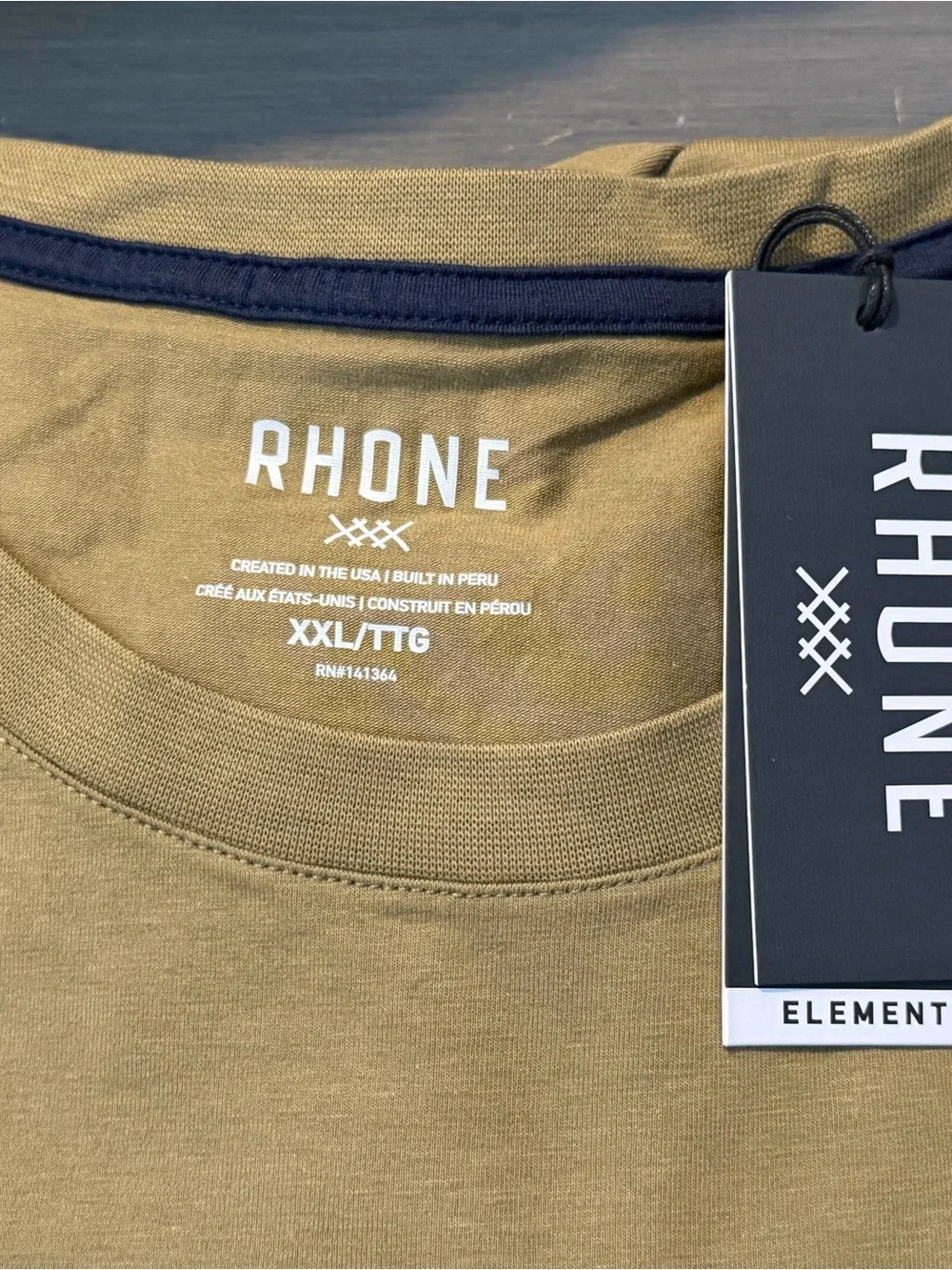 RHONE Olive Green Short Sleeve Crew Tee